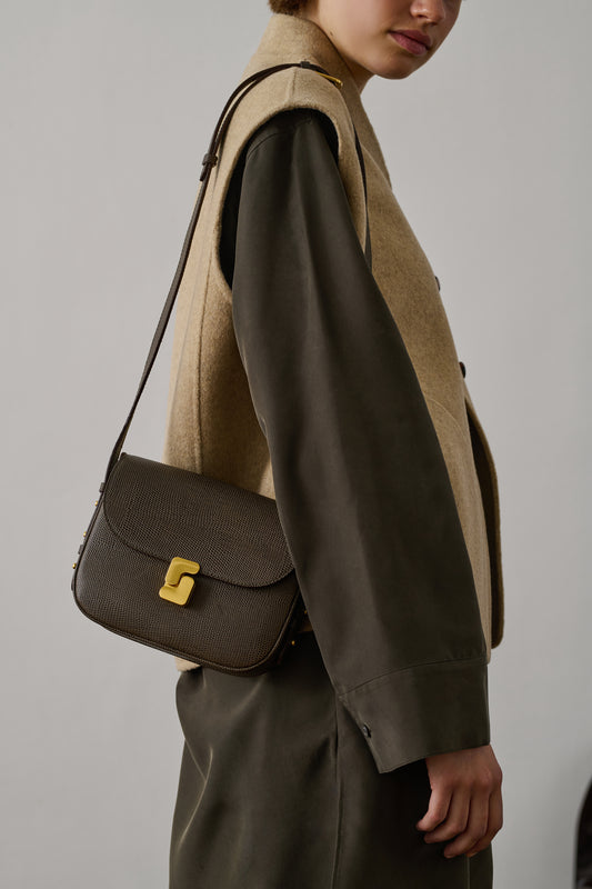 Sac Bellissima Mini - Vert Olive - Cuir - Femme