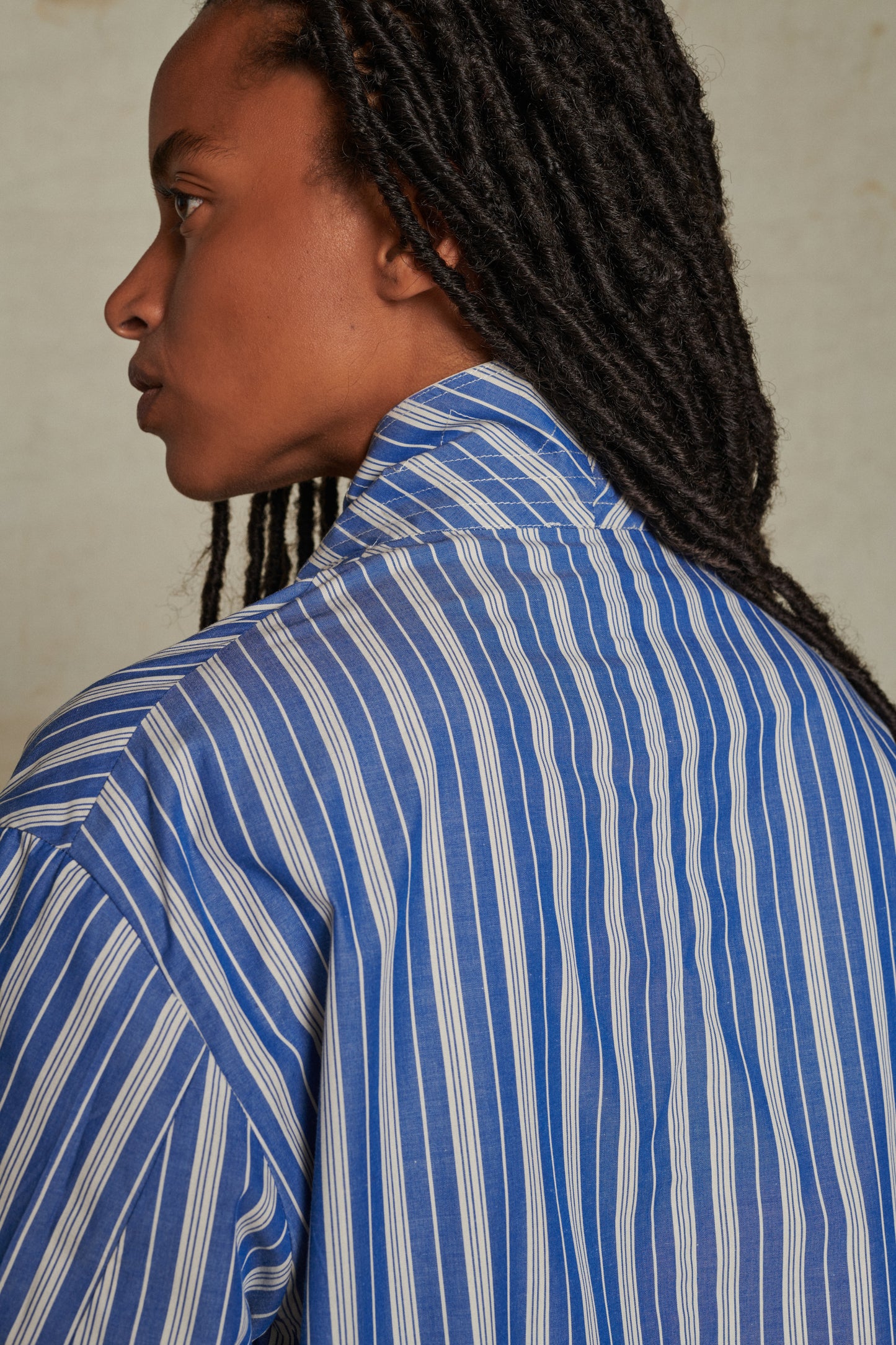 Veste Augustine - Bleu/Blanc - Coton - Femme