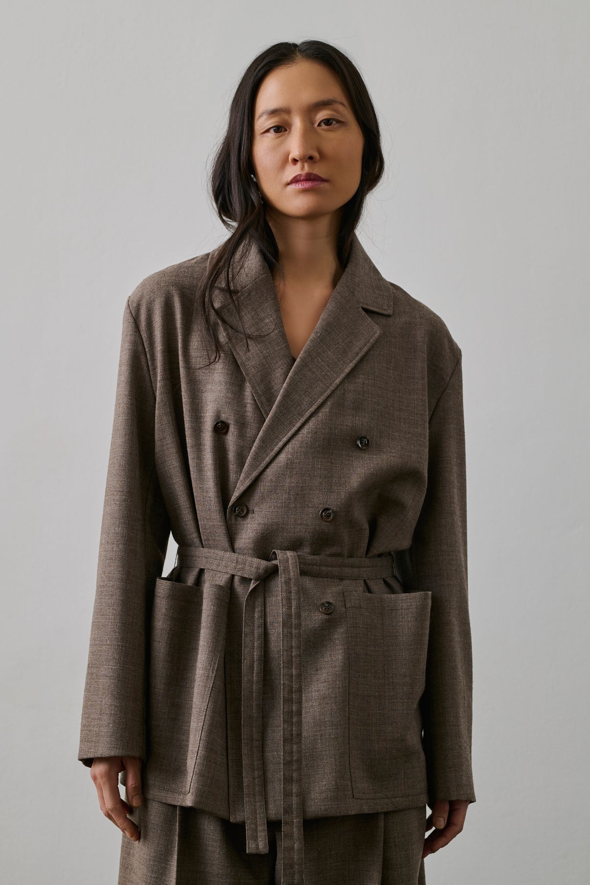 Veste Drew - Marron/Écru - Laine - Femme vue 5