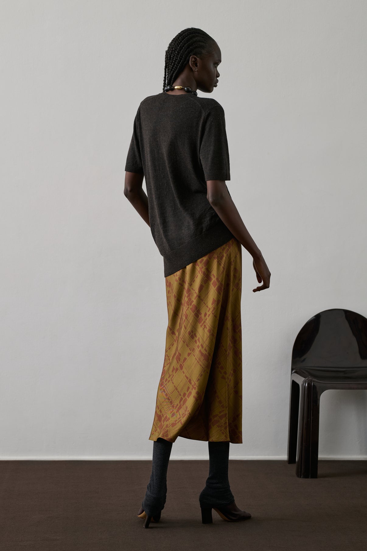 Jupe Fever - Bronze/Rouille - Soie - Femme vue 2