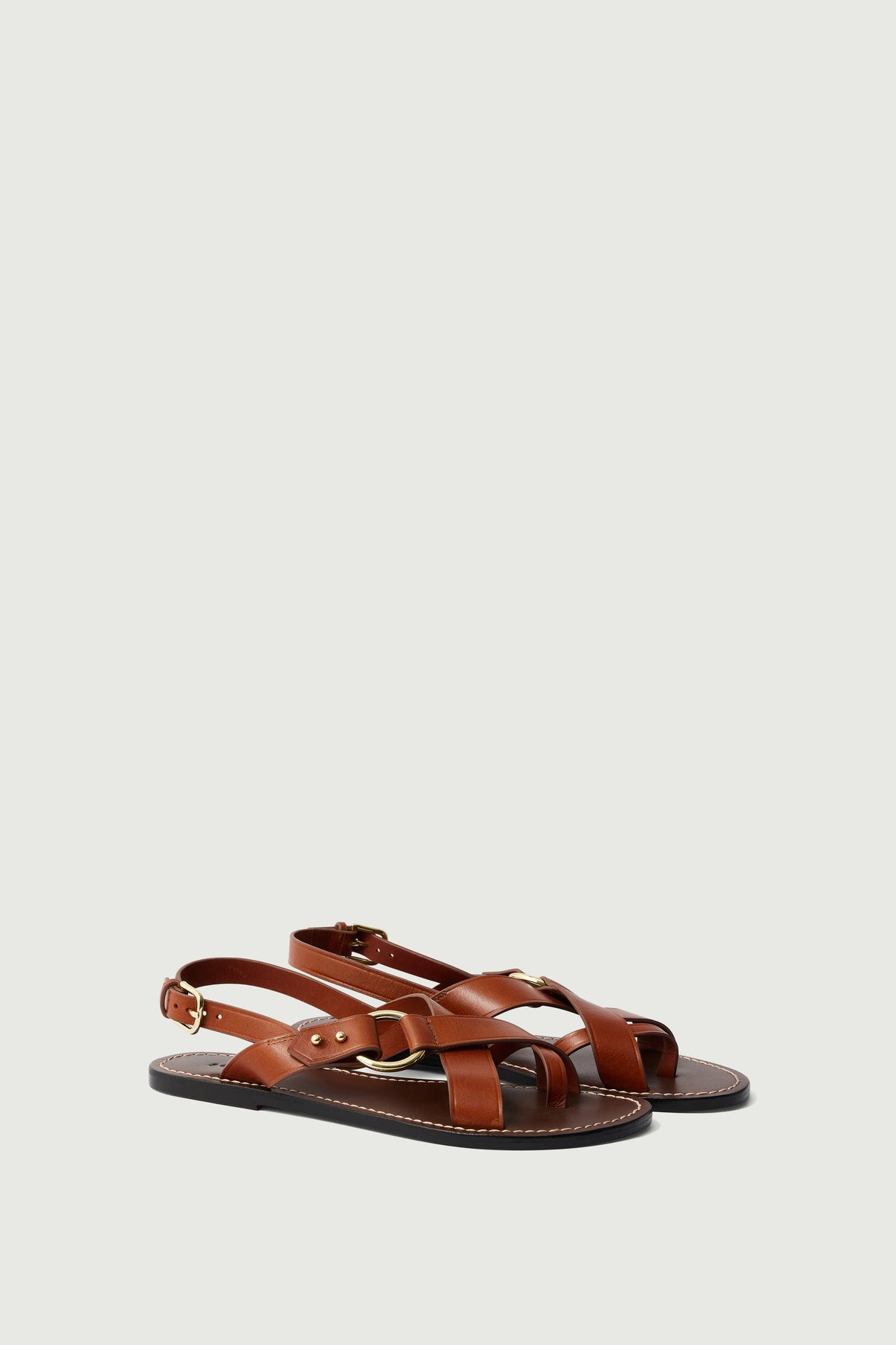 Sandales Florence - Cognac - Cuir - Femme vue 3